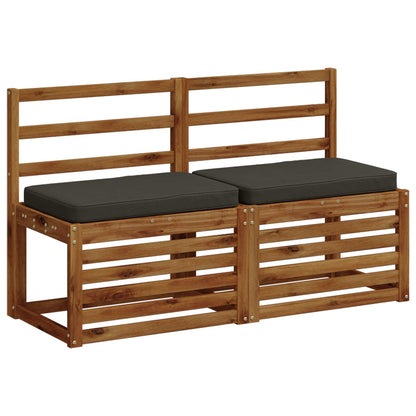 vidaXL 2-Piece Bench Cushions VUGHT 2 pcs 100% Polyester Anthracite