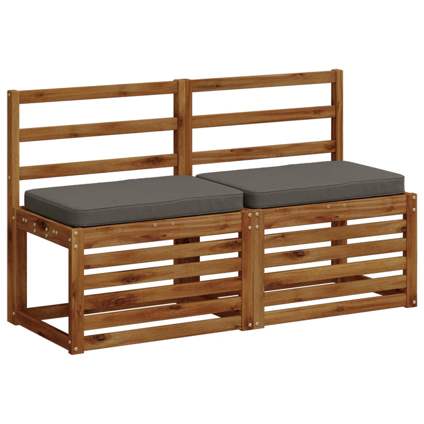 vidaXL 1-Piece Bench Cushion VUGHT 100% Polyester Grey 60 x 40 x 5 cm