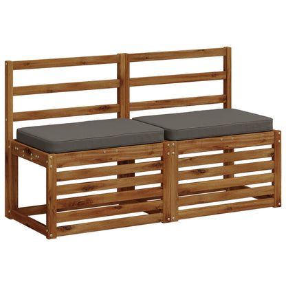 vidaXL 1-Piece Bench Cushion VUGHT 100% Polyester Grey 60 x 40 x 5 cm