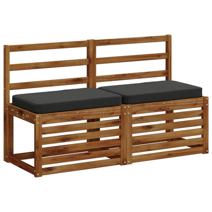vidaXL 2-Piece Bench Cushions VUGHT 2 pcs 100% Polyester Anthracite