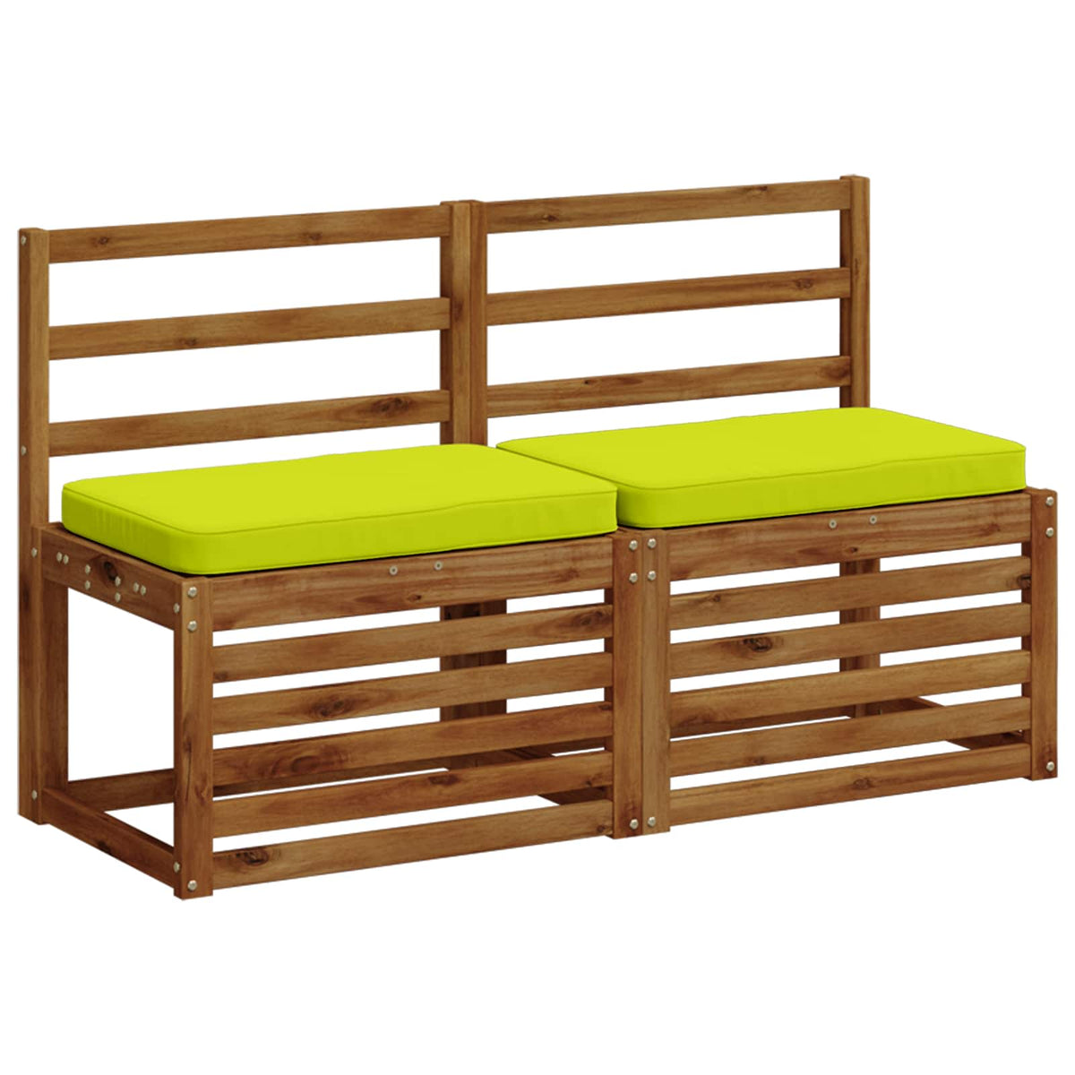 vidaXL 2-Piece Bench Cushions VUGHT 2 pcs 100% Polyester Bright Green