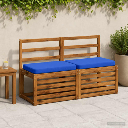 vidaXL 2-Piece Bench Cushions VUGHT 2 pcs 100% Polyester Royal Blue