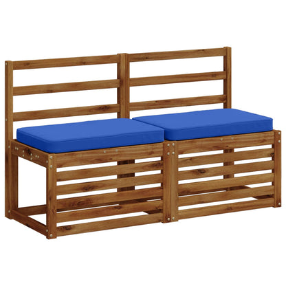 vidaXL 2-Piece Bench Cushions VUGHT 2 pcs 100% Polyester Royal Blue