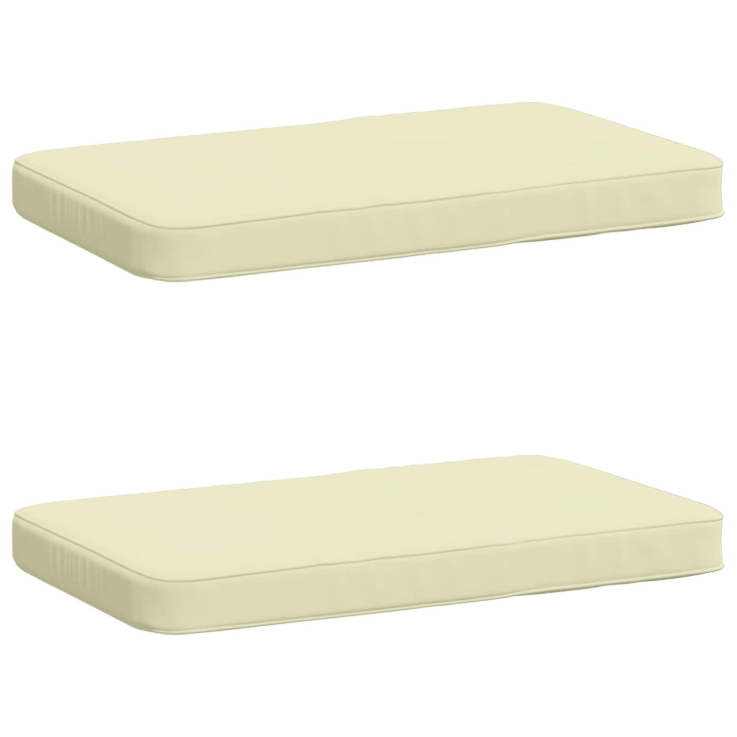 vidaXL 2-Piece Bench Cushions VUGHT 2 pcs 100% Polyester Cream