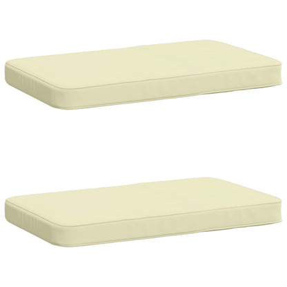 vidaXL 2-Piece Bench Cushions VUGHT 2 pcs 100% Polyester Cream