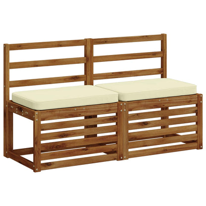 vidaXL 2-Piece Bench Cushions VUGHT 2 pcs 100% Polyester Cream