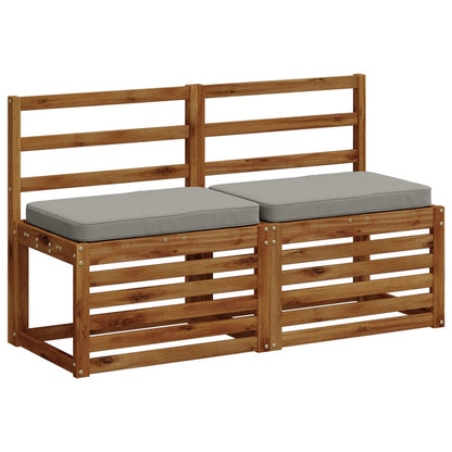 vidaXL 2-Piece Bench Cushions VUGHT 2 pcs 100% Polyester Grey