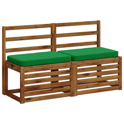 vidaXL 2-Piece Bench Cushions VUGHT 2 pcs 100% Polyester Green