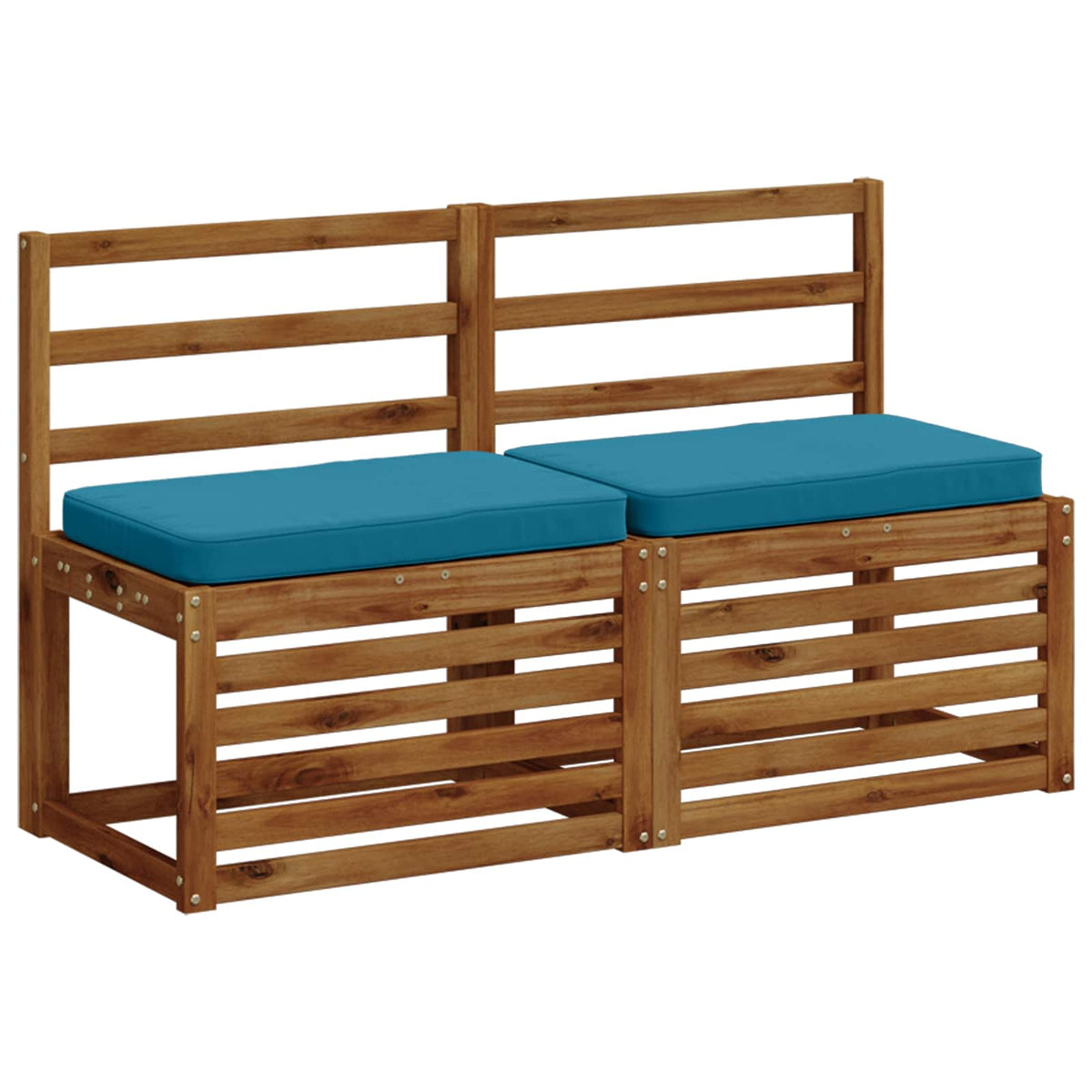 vidaXL 2-Piece Bench Cushions VUGHT 2 pcs 100% Polyester Light Blue