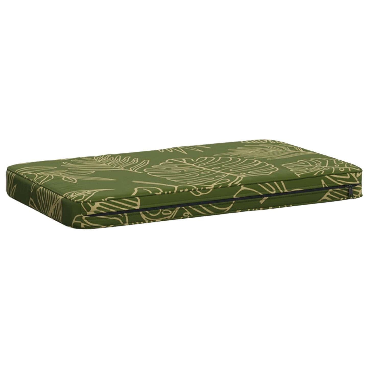 vidaXL 1-Piece Bench Cushion VUGHT 100% Polyester Leaf Design