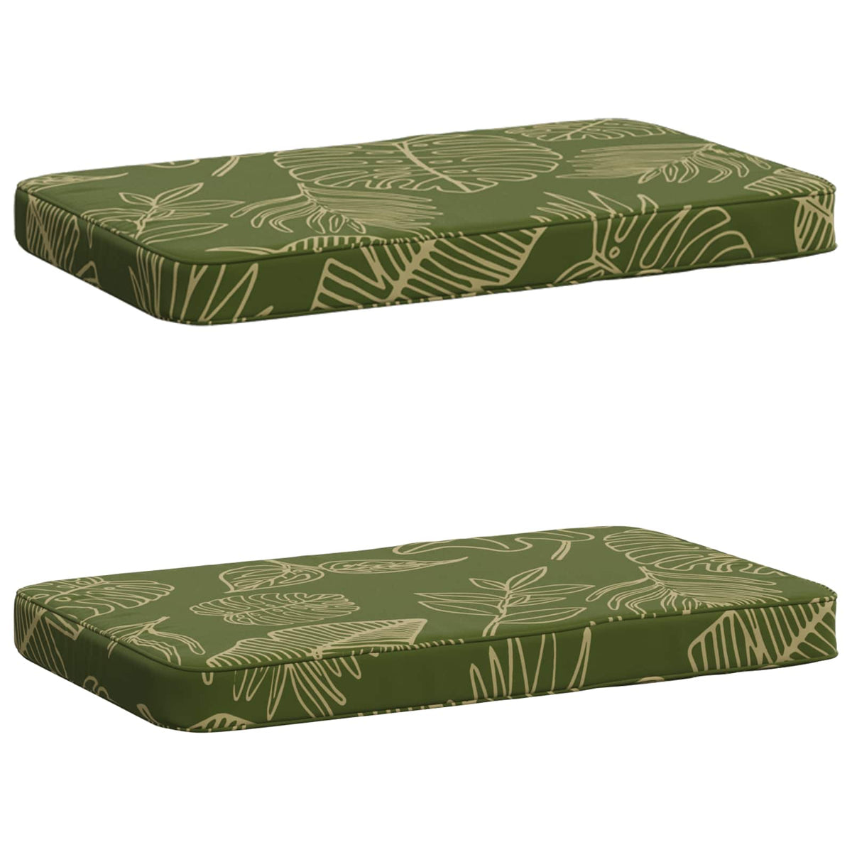 vidaXL 2-Piece Bench Cushions VUGHT 2 pcs 100% Polyester Leaf Design
