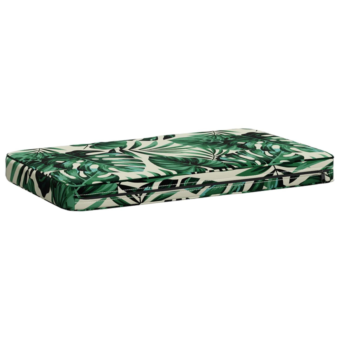 vidaXL 1-Piece Bench Cushion VUGHT 100% Polyester Leaf Pattern