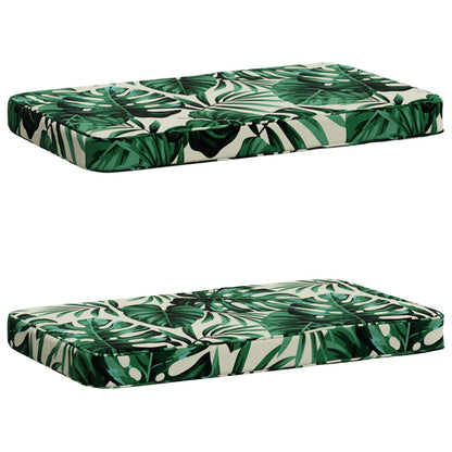 vidaXL 2-Piece Bench Cushions VUGHT 2 pcs 100% Polyester Leaf Pattern