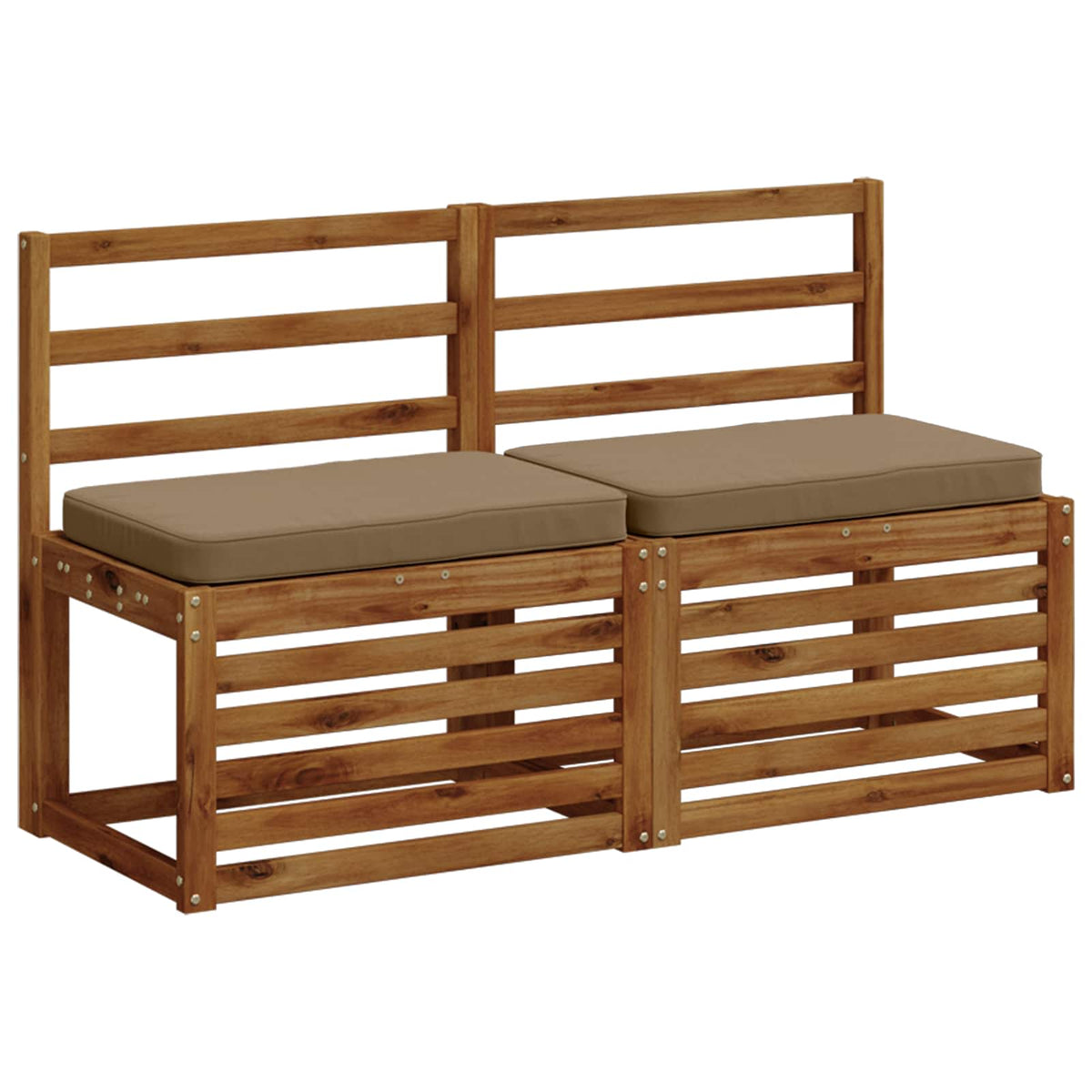 vidaXL 1-Piece Bench Cushion VUGHT 100% Polyester Taupe 60 x 40 x 5 cm