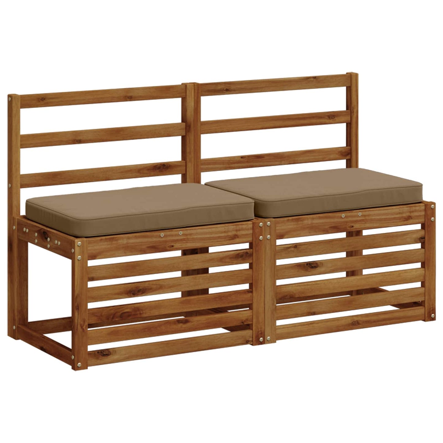 vidaXL 2-Piece Bench Cushions VUGHT 2 pcs 100% Polyester Taupe