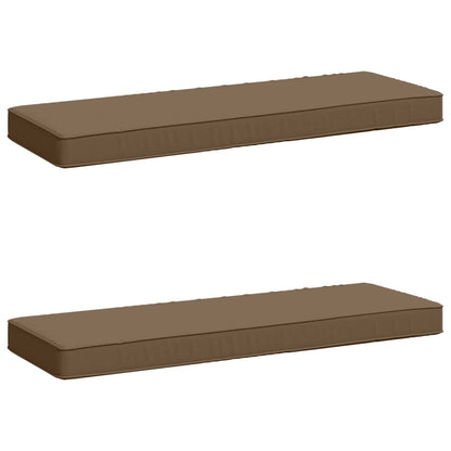 vidaXL 2-Piece Bench Cushions VUGHT 2 pcs 100% Polyester Taupe