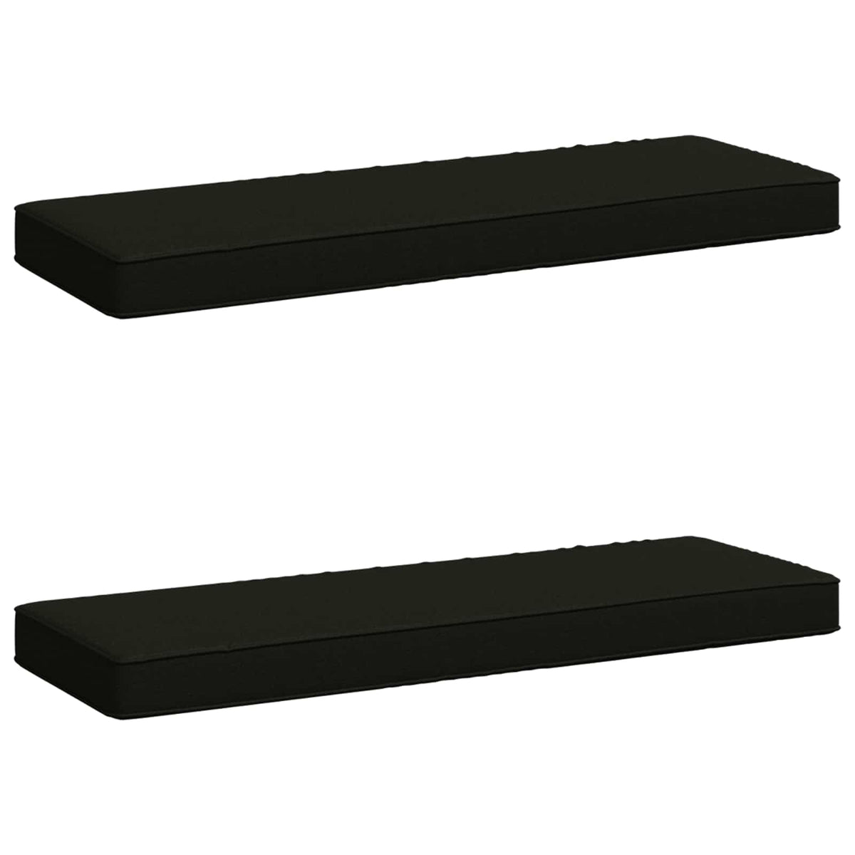 vidaXL 2-Piece Bench Cushions VUGHT 2 pcs 100% Polyester Black