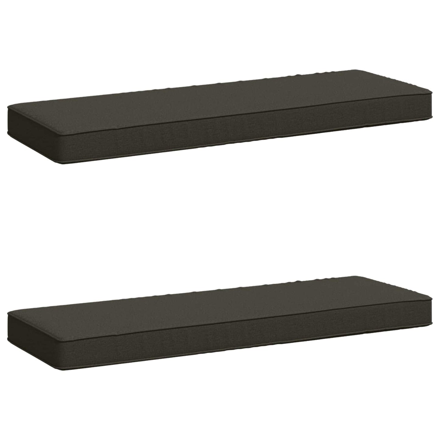 vidaXL 2-Piece Bench Cushions VUGHT 2 pcs 100% Polyester Anthracite