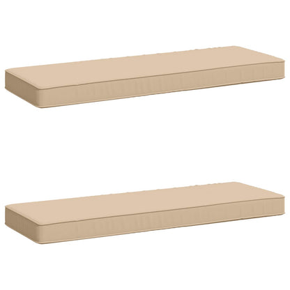 vidaXL 2-Piece Bench Cushions VUGHT 2 pcs 100% Polyester Cream