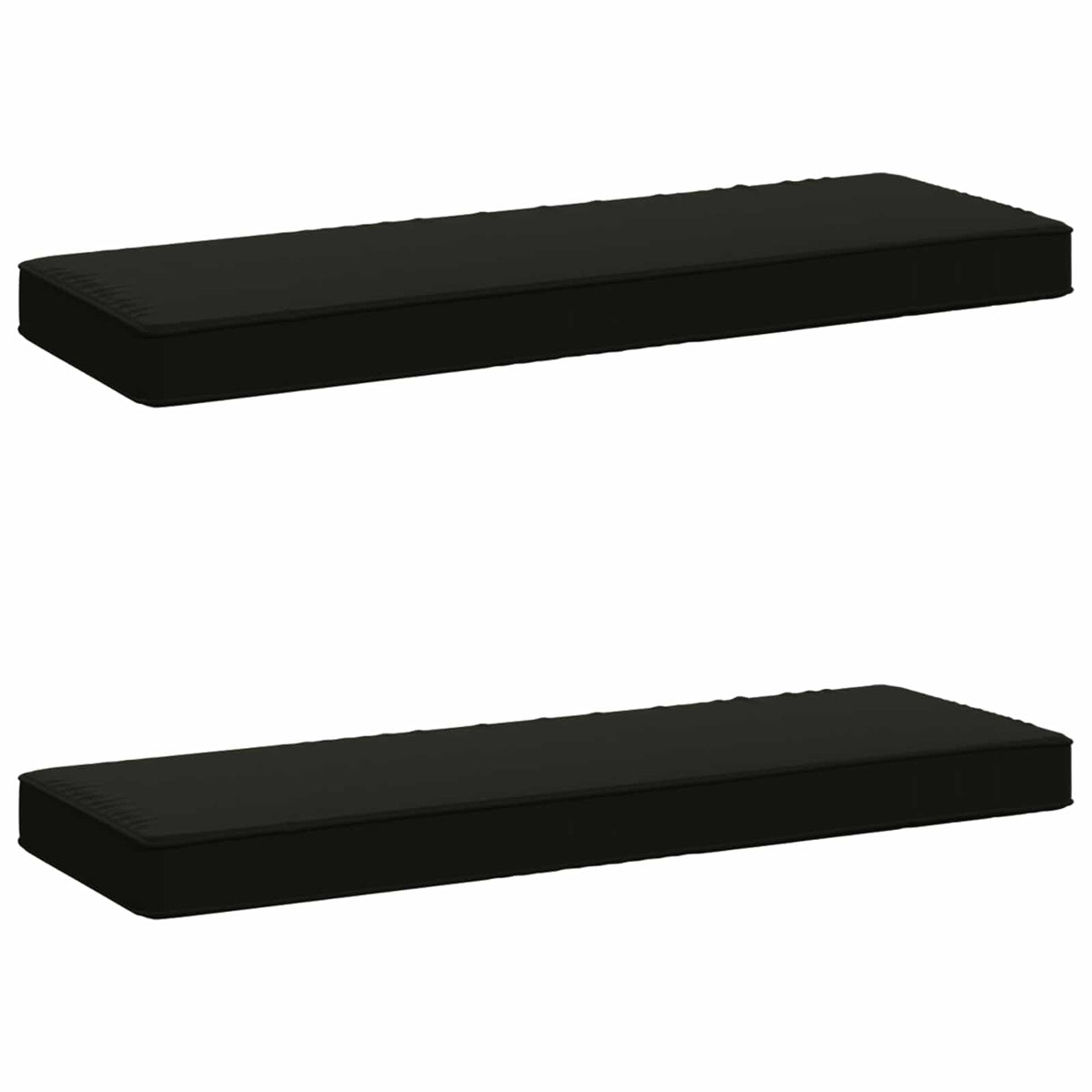 vidaXL 2-Piece Bench Cushions VUGHT 2 pcs 100% Polyester Black