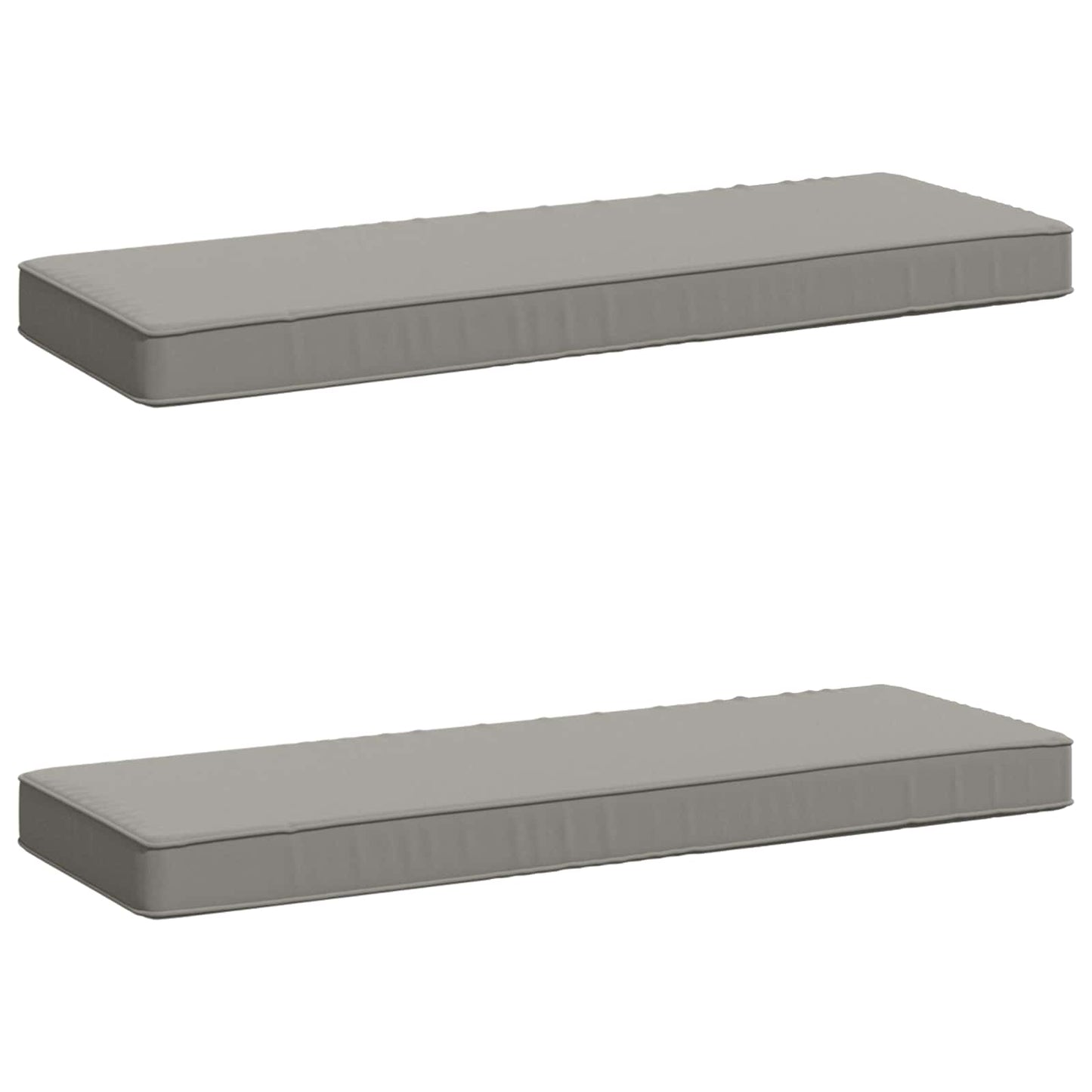 vidaXL 2-Piece Bench Cushions VUGHT 2 pcs 100% Polyester Grey