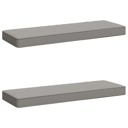 vidaXL 2-Piece Bench Cushions VUGHT 2 pcs 100% Polyester Grey