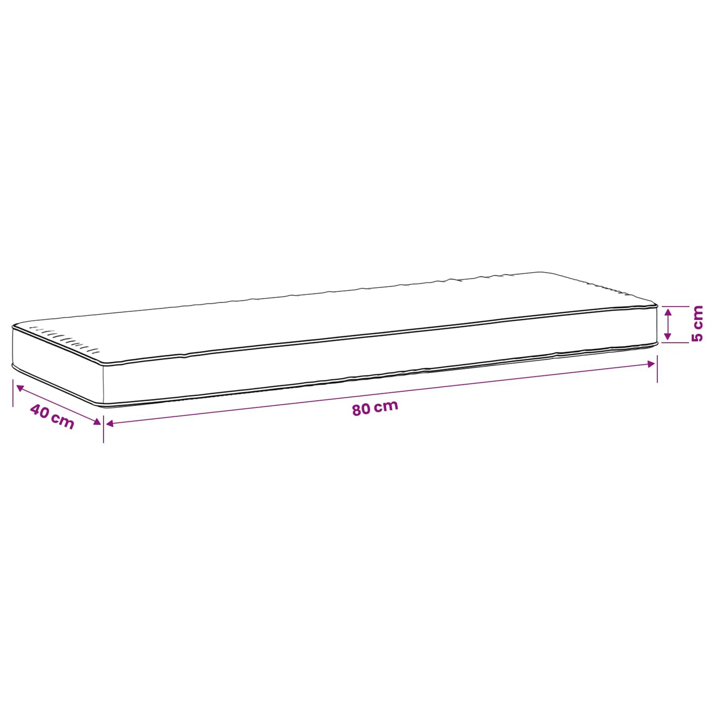 vidaXL 1-Piece Bench Cushion VUGHT 100% Polyester Taupe 80 x 40 x 5 cm
