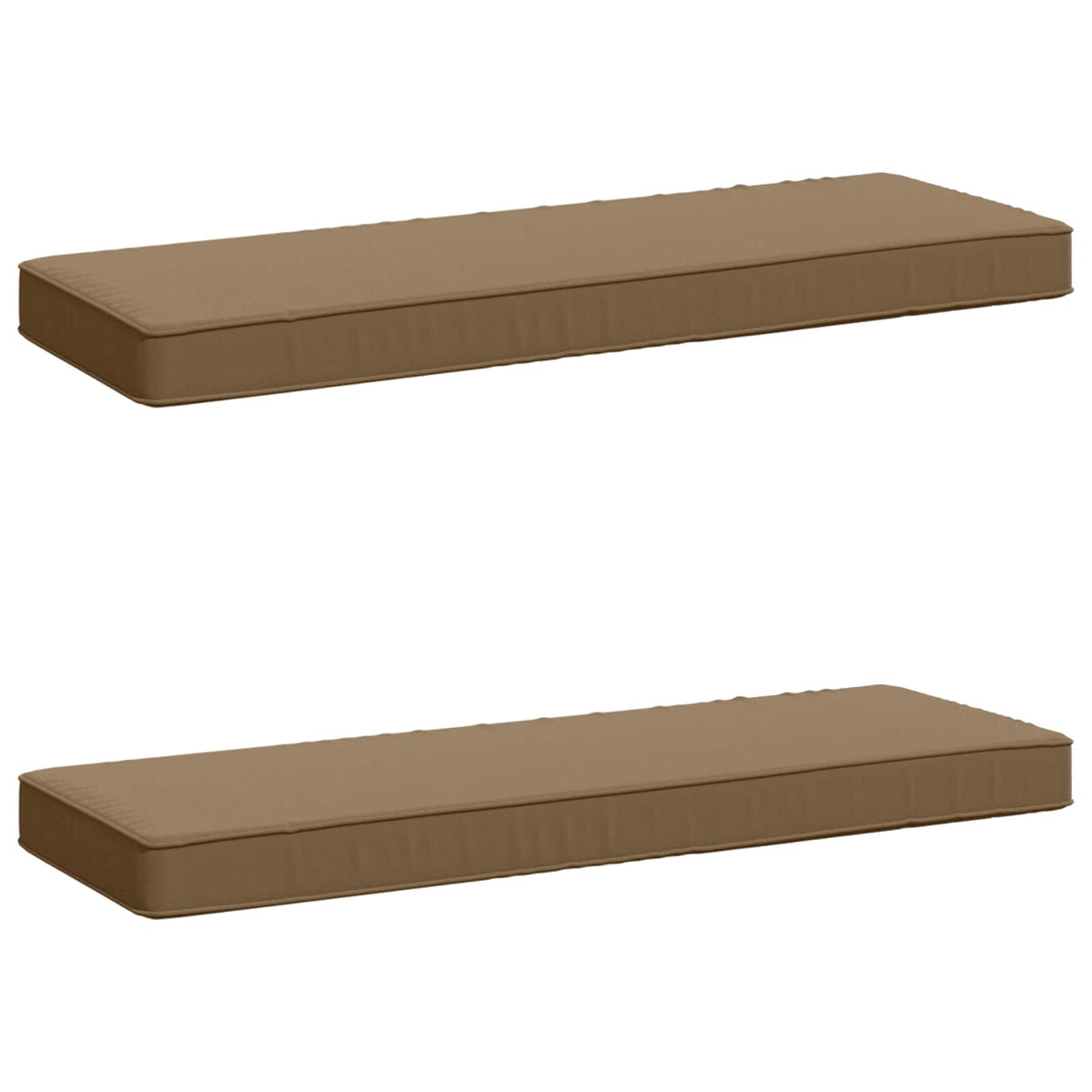 vidaXL 2-Piece Bench Cushions VUGHT 2 pcs 100% Polyester Taupe
