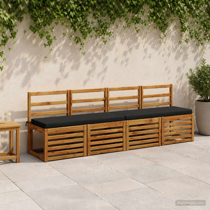 vidaXL 1-Piece Bench Cushion VUGHT 100% Polyester Black