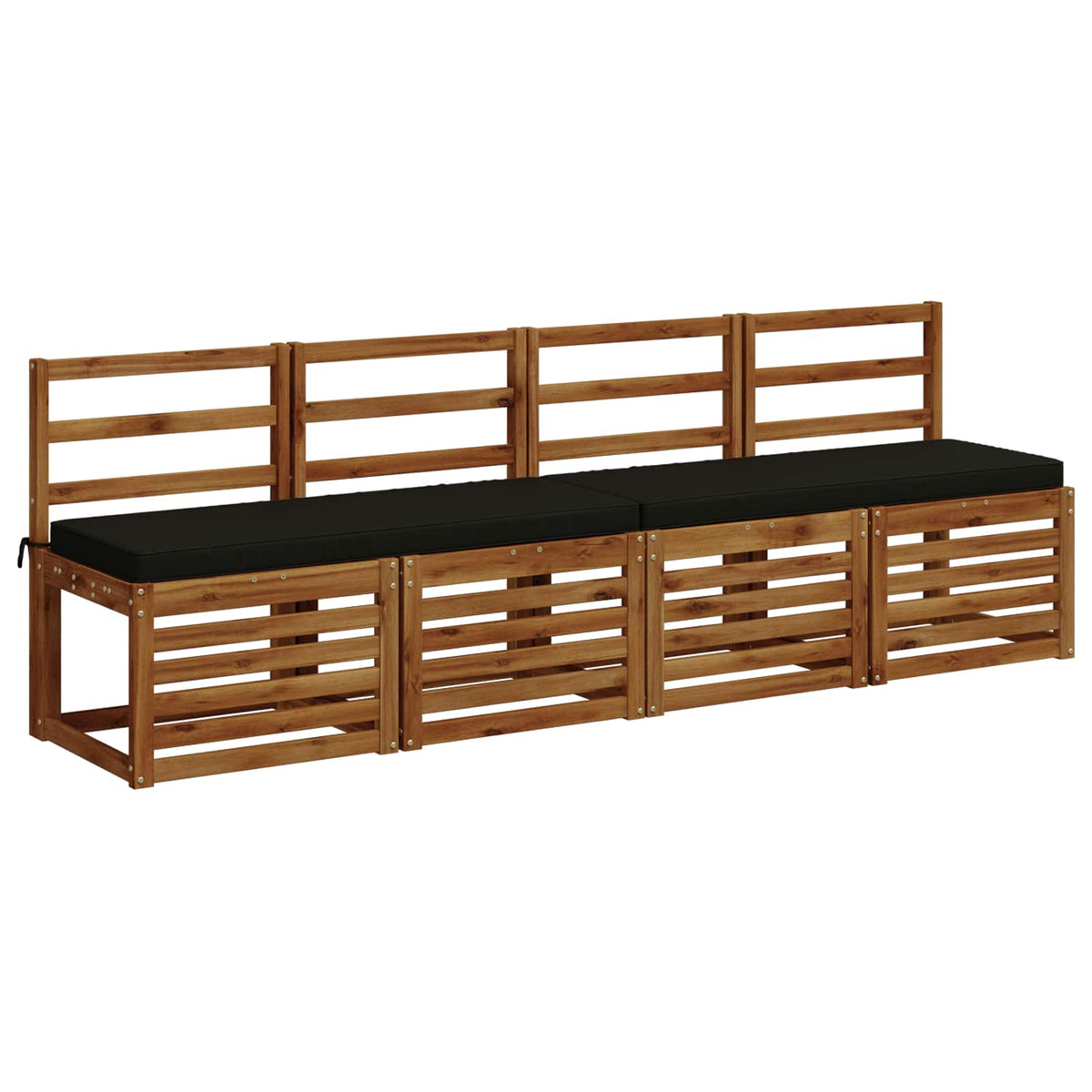 vidaXL 1-Piece Bench Cushion VUGHT 100% Polyester Black