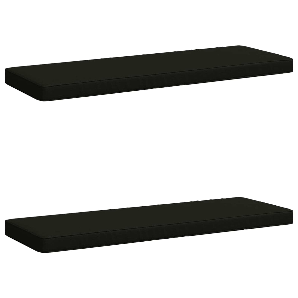 vidaXL 2-Piece Bench Cushions VUGHT 2 pcs 100% Polyester Black