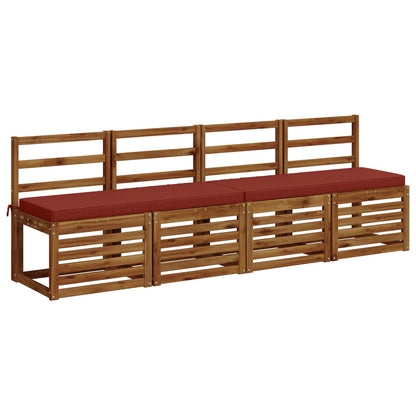 vidaXL 2-Piece Bench Cushions VUGHT 2 pcs 100% Polyester Red