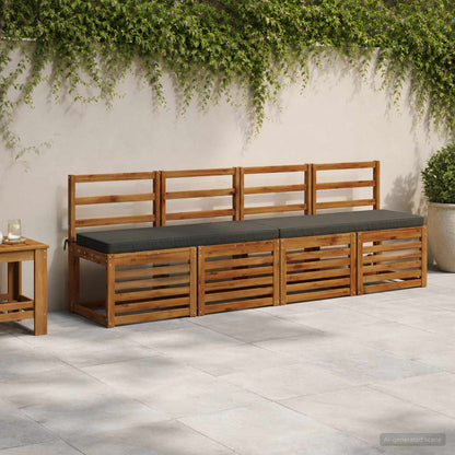 vidaXL 2-Piece Bench Cushions VUGHT 2 pcs 100% Polyester Anthracite