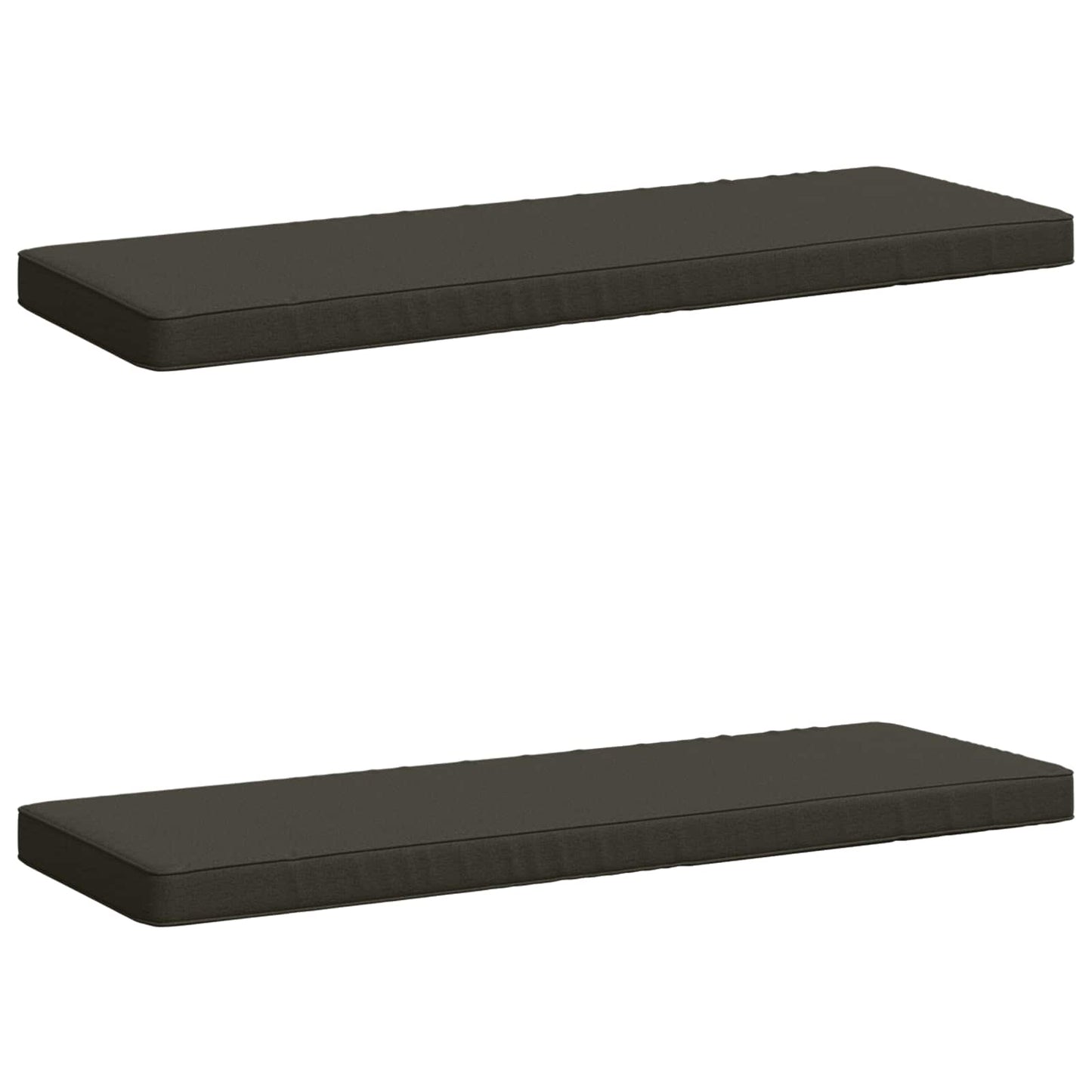 vidaXL 2-Piece Bench Cushions VUGHT 2 pcs 100% Polyester Anthracite