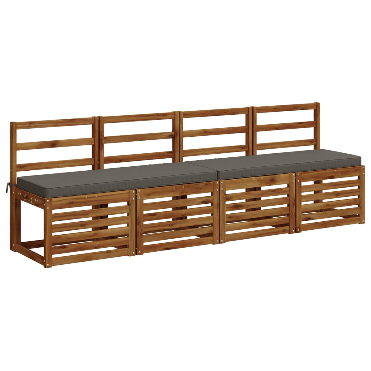 vidaXL 1-Piece Bench Cushion VUGHT 100% Polyester Grey 100 x 40 x 5 cm