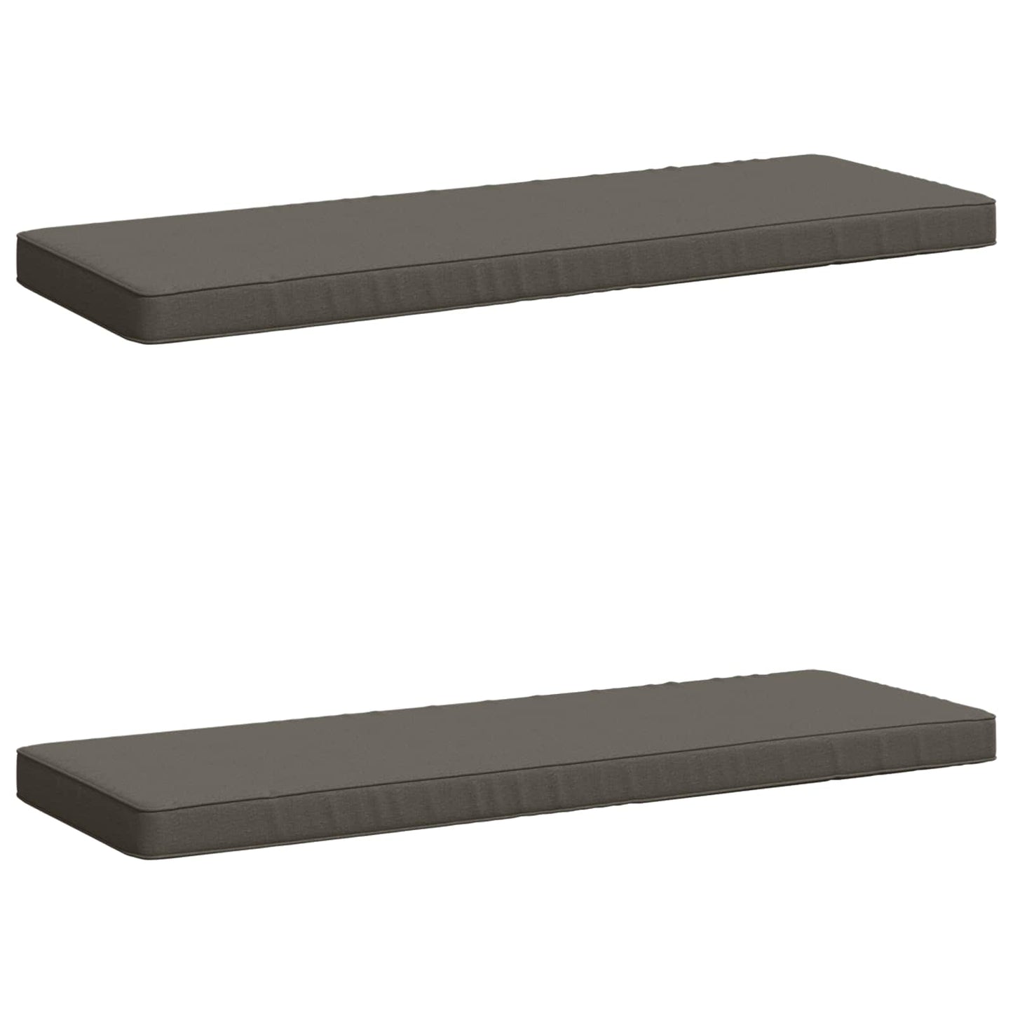 vidaXL 2-Piece Bench Cushions VUGHT 2 pcs 100% Polyester Grey