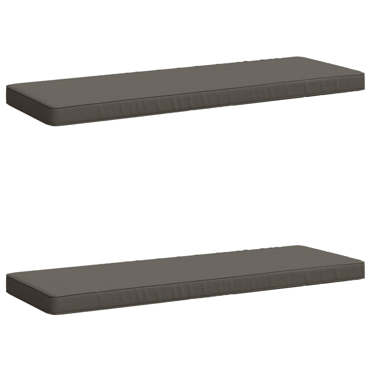 vidaXL 2-Piece Bench Cushions VUGHT 2 pcs 100% Polyester Grey