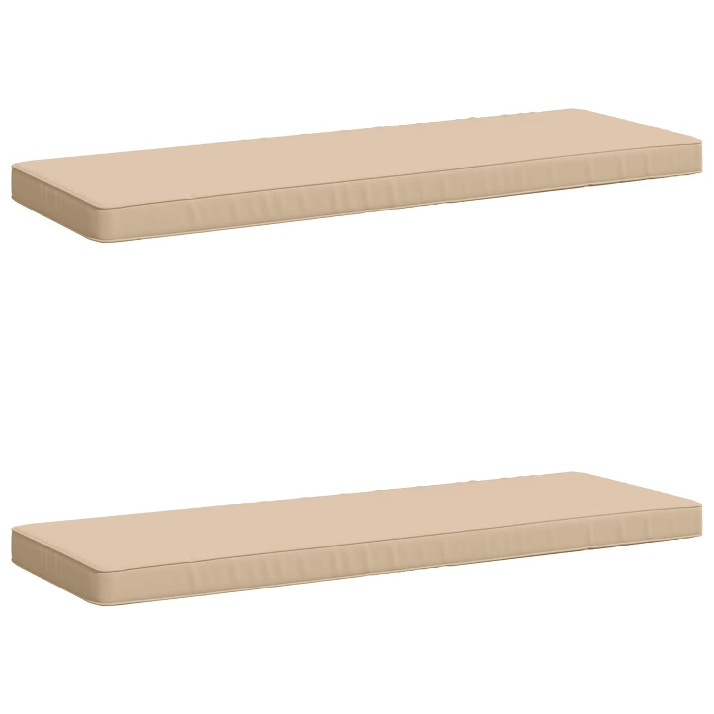 vidaXL 2-Piece Bench Cushions VUGHT 2 pcs 100% Polyester Cream