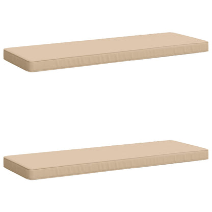 vidaXL 2-Piece Bench Cushions VUGHT 2 pcs 100% Polyester Cream