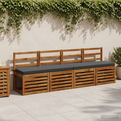 vidaXL 1-Piece Bench Cushion VUGHT 100% Polyester Anthracite