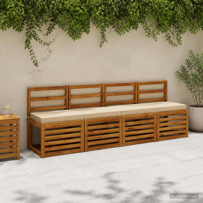 vidaXL 2-Piece Bench Cushions VUGHT 2 pcs 100% Polyester Beige