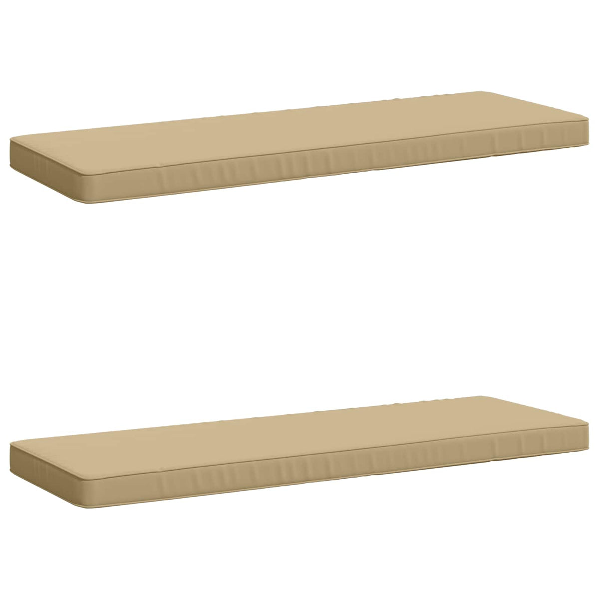 vidaXL 2-Piece Bench Cushions VUGHT 2 pcs 100% Polyester Beige