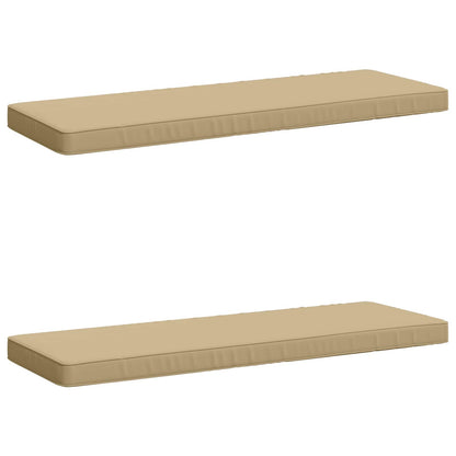 vidaXL 2-Piece Bench Cushions VUGHT 2 pcs 100% Polyester Beige