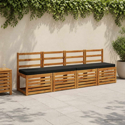 vidaXL 2-Piece Bench Cushions VUGHT 2 pcs 100% Polyester Black