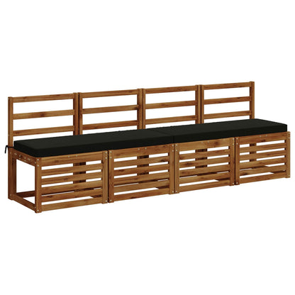 vidaXL 1-Piece Bench Cushion VUGHT 100% Polyester Black