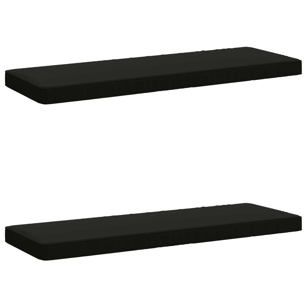 vidaXL 2-Piece Bench Cushions VUGHT 2 pcs 100% Polyester Black