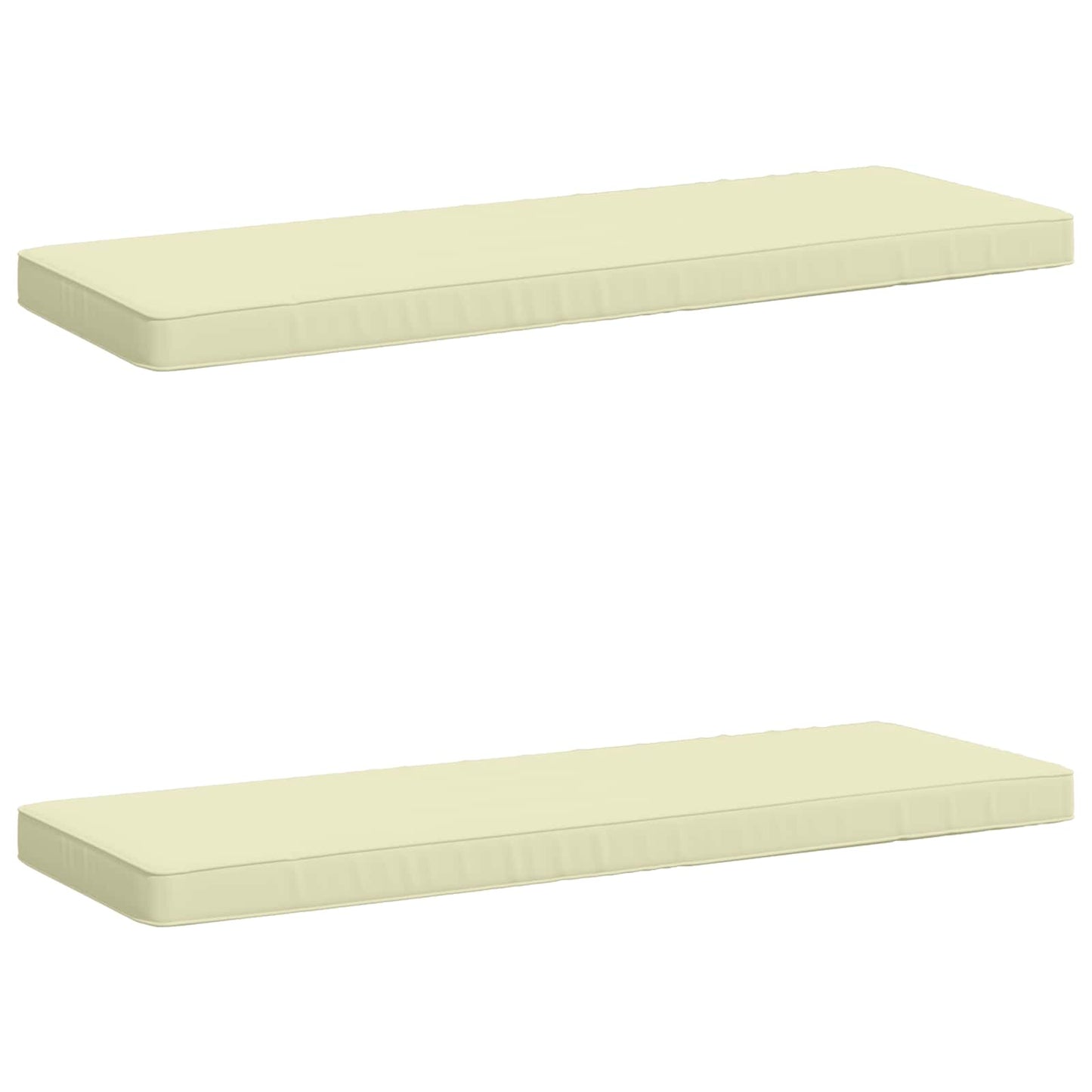 vidaXL 2-Piece Bench Cushions VUGHT 2 pcs 100% Polyester Cream