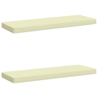 vidaXL 2-Piece Bench Cushions VUGHT 2 pcs 100% Polyester Cream