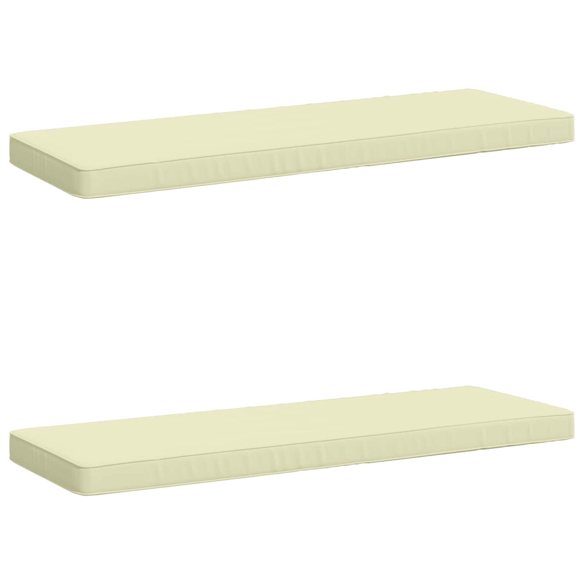 vidaXL 2-Piece Bench Cushions VUGHT 2 pcs 100% Polyester Cream