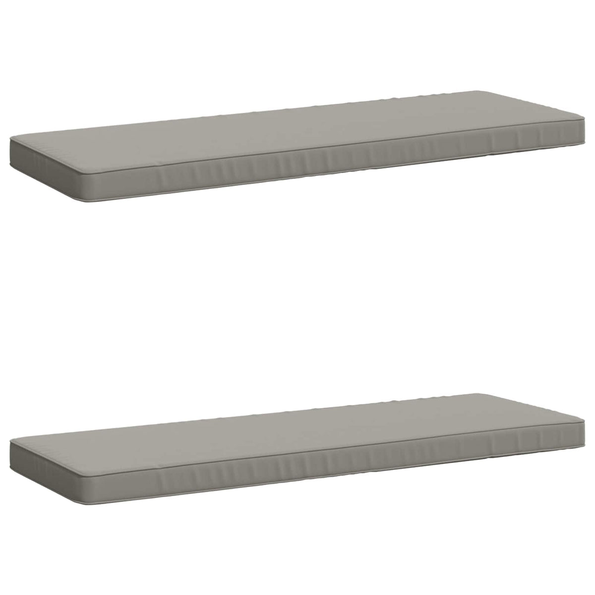 vidaXL 2-Piece Bench Cushions VUGHT 2 pcs 100% Polyester Grey